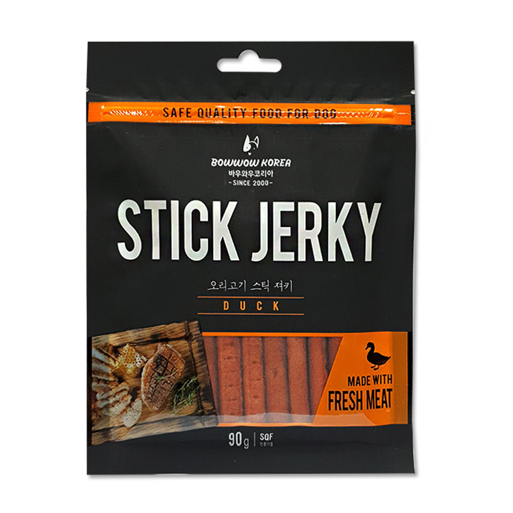 바우와우 강아지 간식 오리고기 져키 스틱 90g
