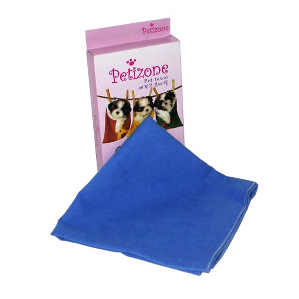 페티존 강아지 페티존 극세사 타올 (파랑)
