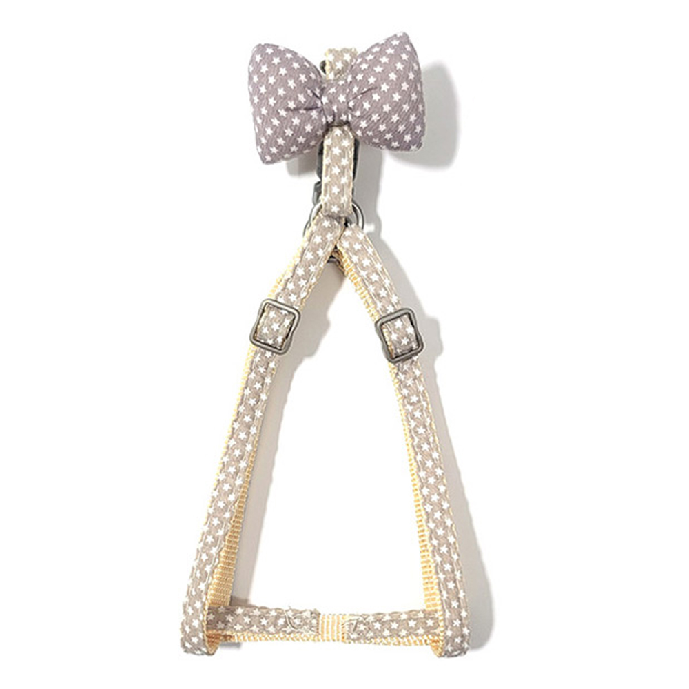 페로가토 강아지 별리본 하네스 리드줄세트 (그레이)