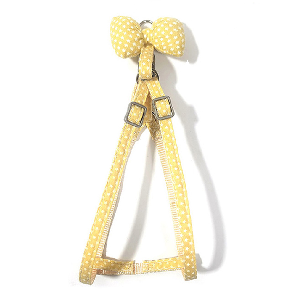 페로가토 강아지 별리본 하네스 리드줄세트 (옐로우)