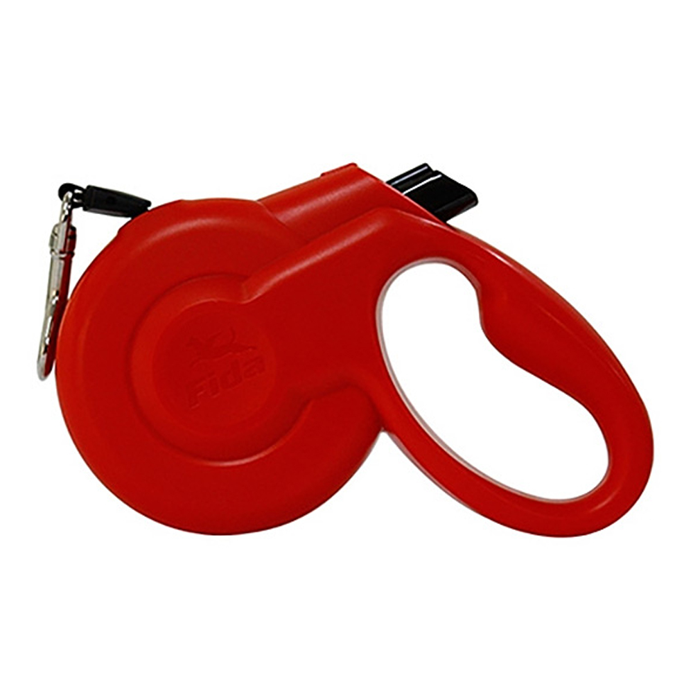 피다 강아지 심플 자동줄 (레드) (S) (5M.적용체중15kg까지)