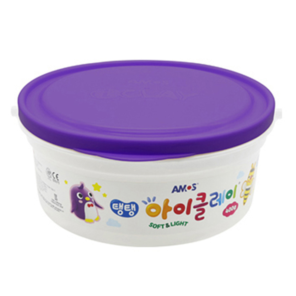 아모스 탱탱 아이클레이 대용량 버킷 400g (보라)