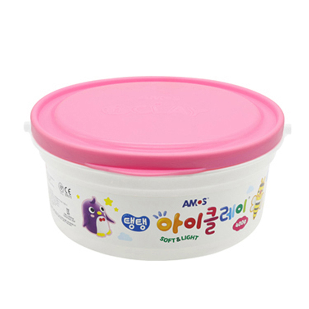 아모스 탱탱 아이클레이 대용량 버킷 400g (분홍)