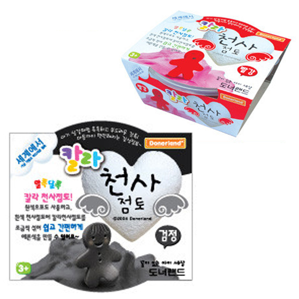 도너랜드 공작놀이 칼라 천사점토 30g 벌크 (검정)