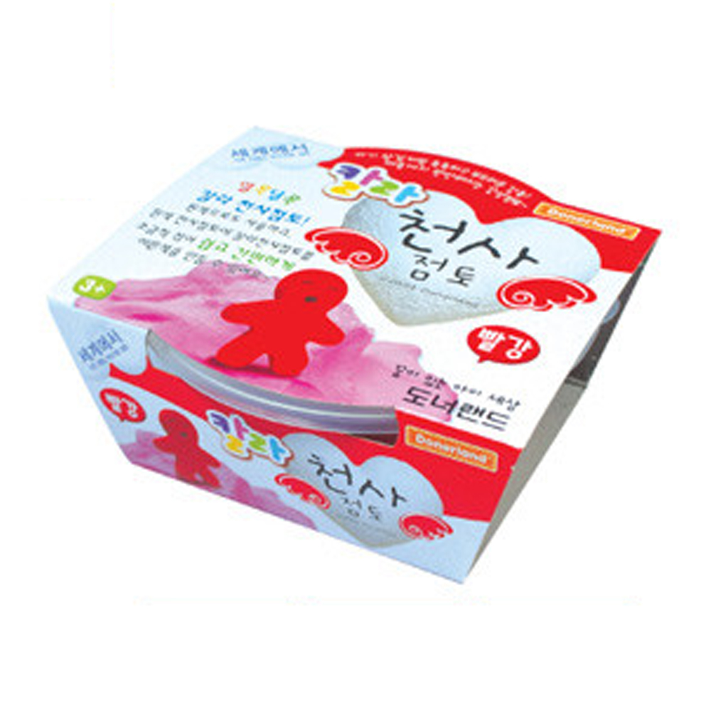 도너랜드 공작놀이 칼라 천사점토 30g 벌크 (빨강)