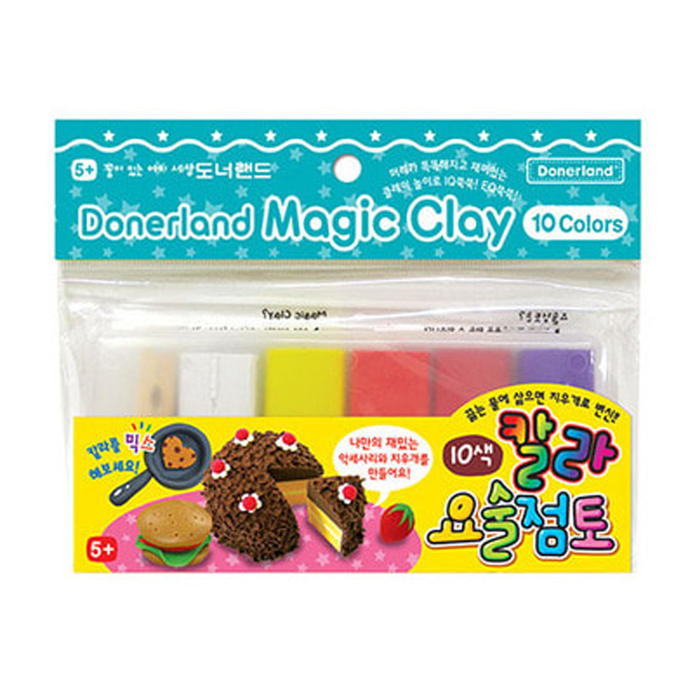 도너랜드 공작놀이 칼라 요술점토 10색