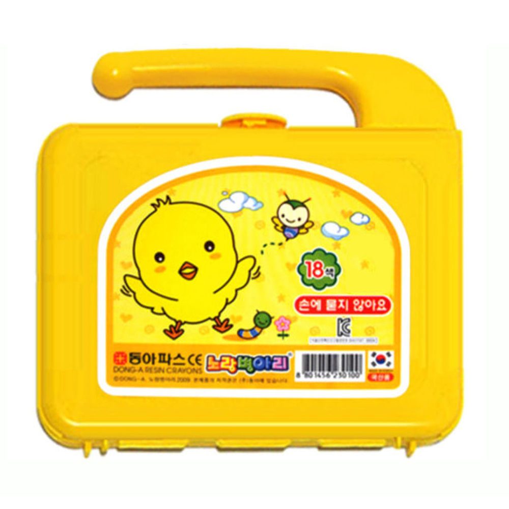 동아교재 노랑병아리 크레용 18색