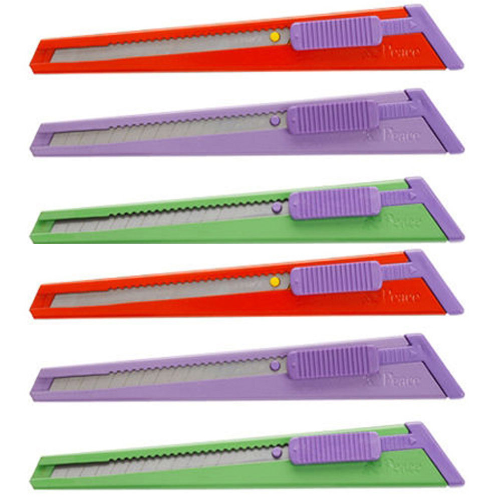 평화 201 커터칼 (오토락 캇타) (10개입) 1박스 (색상랜덤)