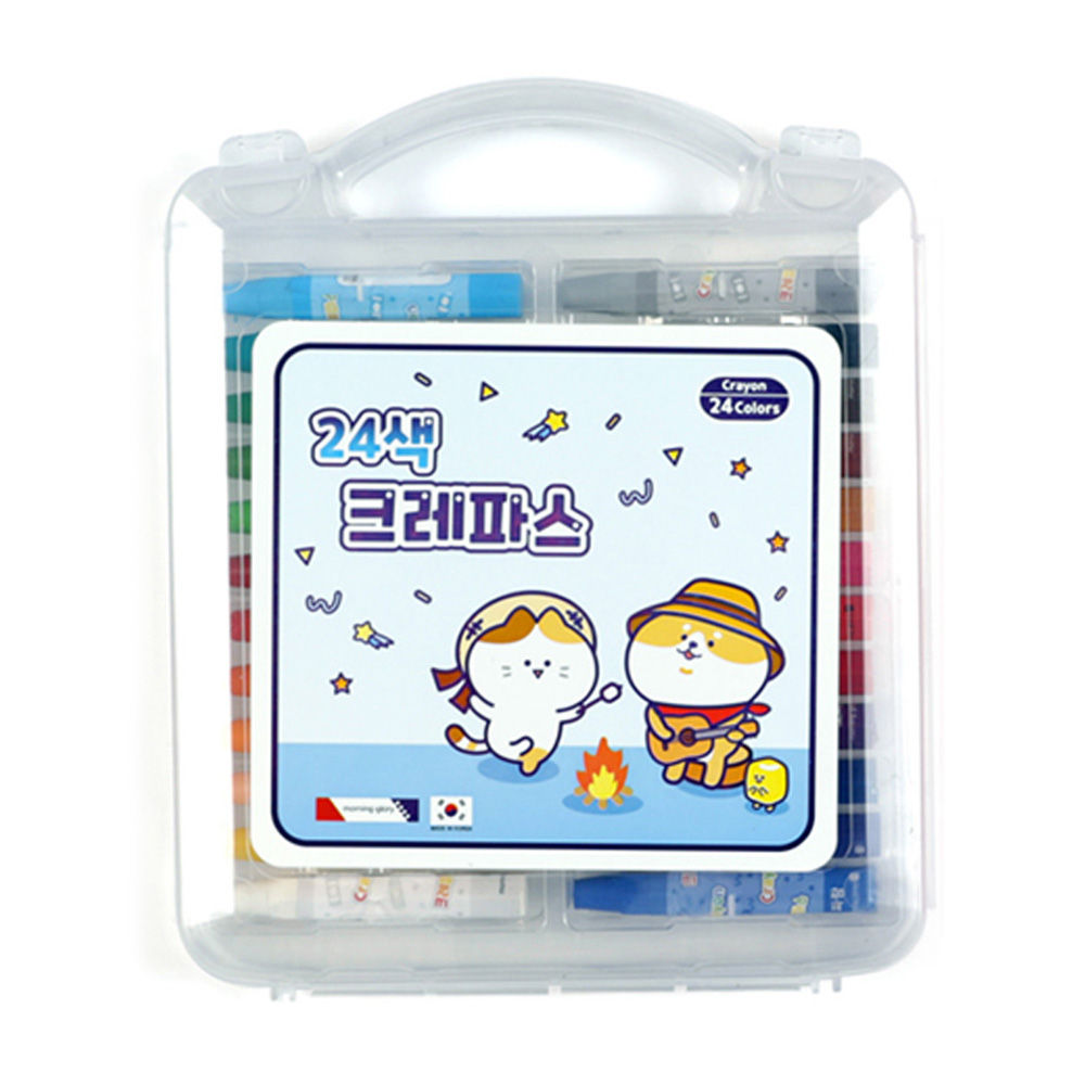 모닝글로리 크레파스 24색 (블루)