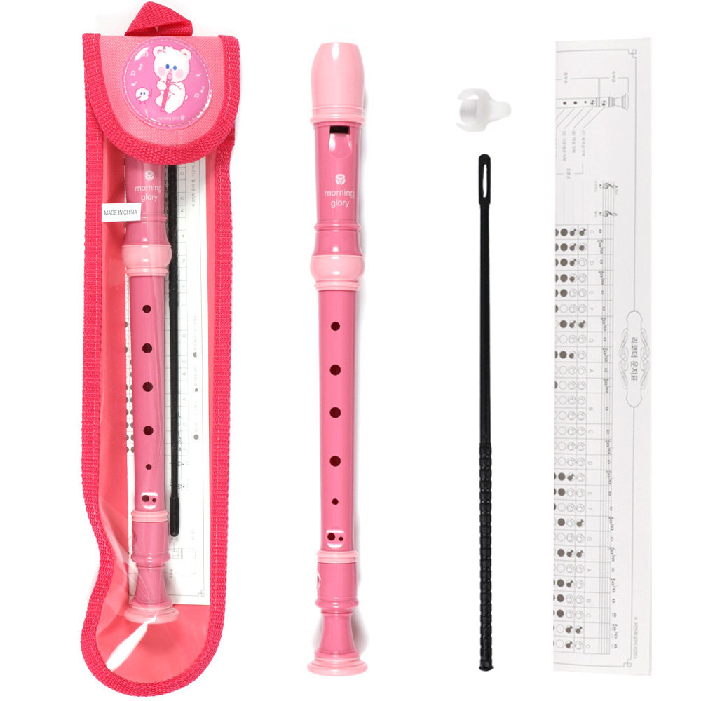 모닝글로리 악기 솜솜이 랄랄라 리코더 (핑크) 음악수업 준비물