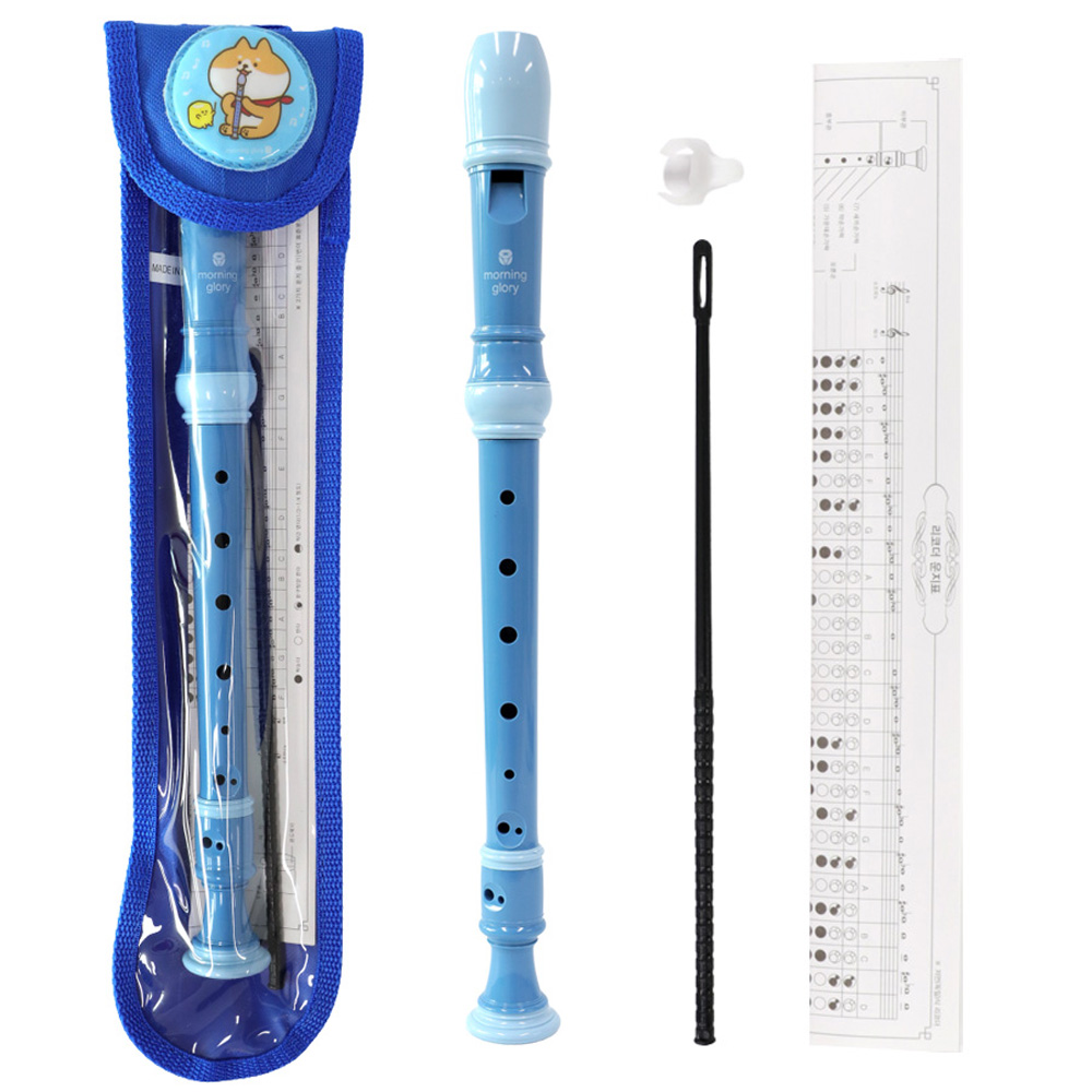 모닝글로리 악기 댕댕이 랄랄라 리코더 (블루) 음악수업 준비물