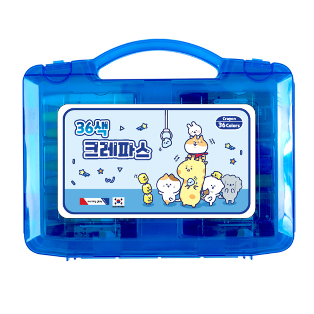 모닝글로리 크레파스 36색 (블루)