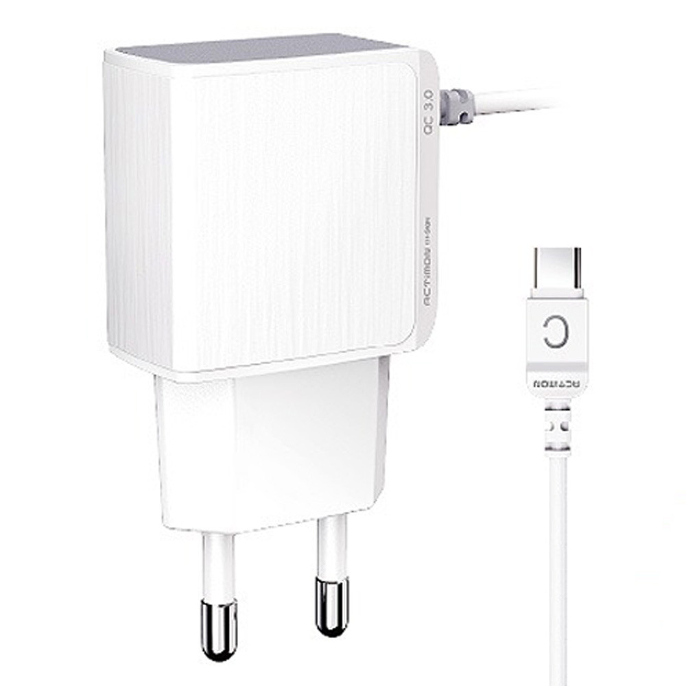 엑티몬 가정용고속충전기 가정용 충전기 퀵 3.0 3A 일체형 C타입 (화이트)