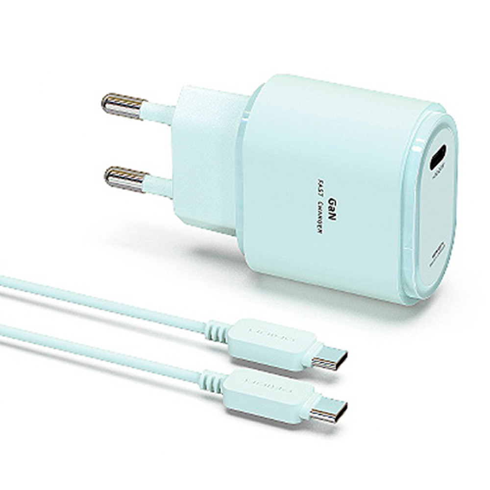 드리온 가정용고속충전기 가정용 충전기 GAN PD20W 1구 CtoC 케이블 (라이트 그린)