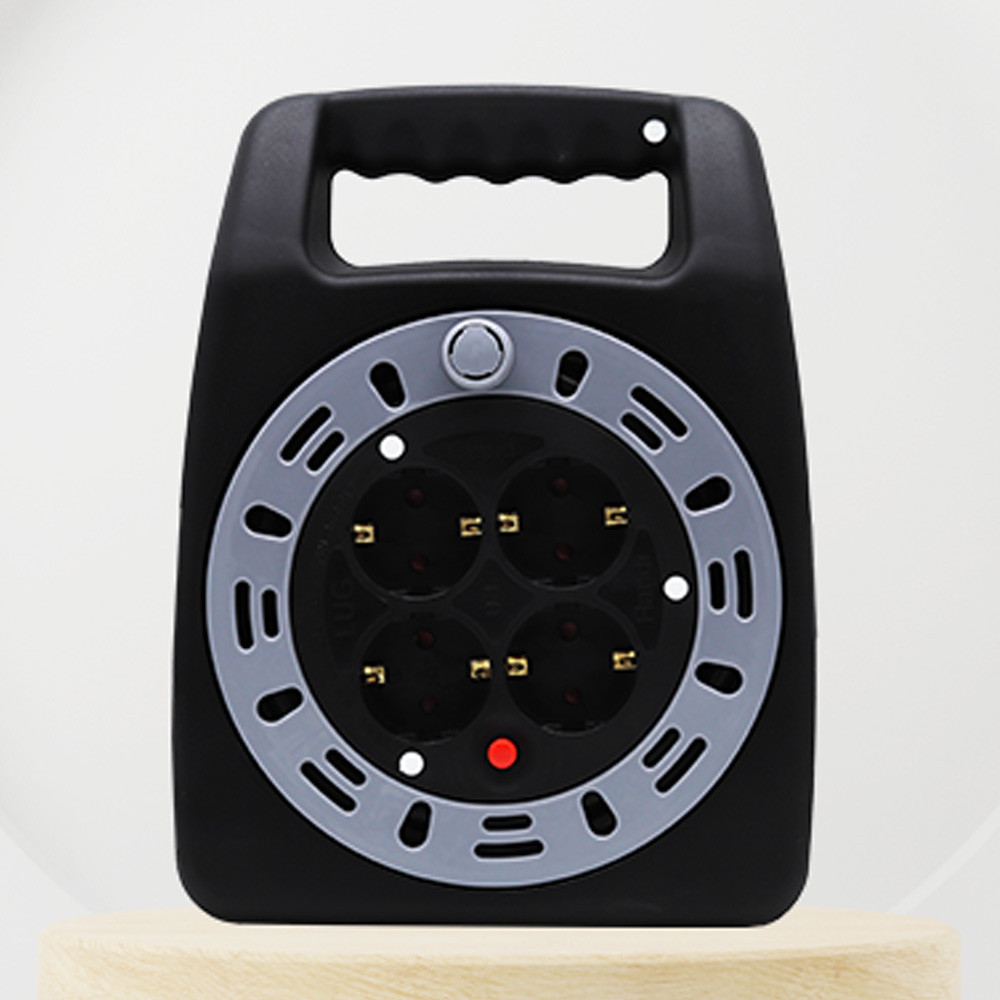 러그박스 손잡이 케이블박스 멀티탭 4구 20M 1.0SQ (BG) 이지콕 플러그 캠핑 접지 코드릴