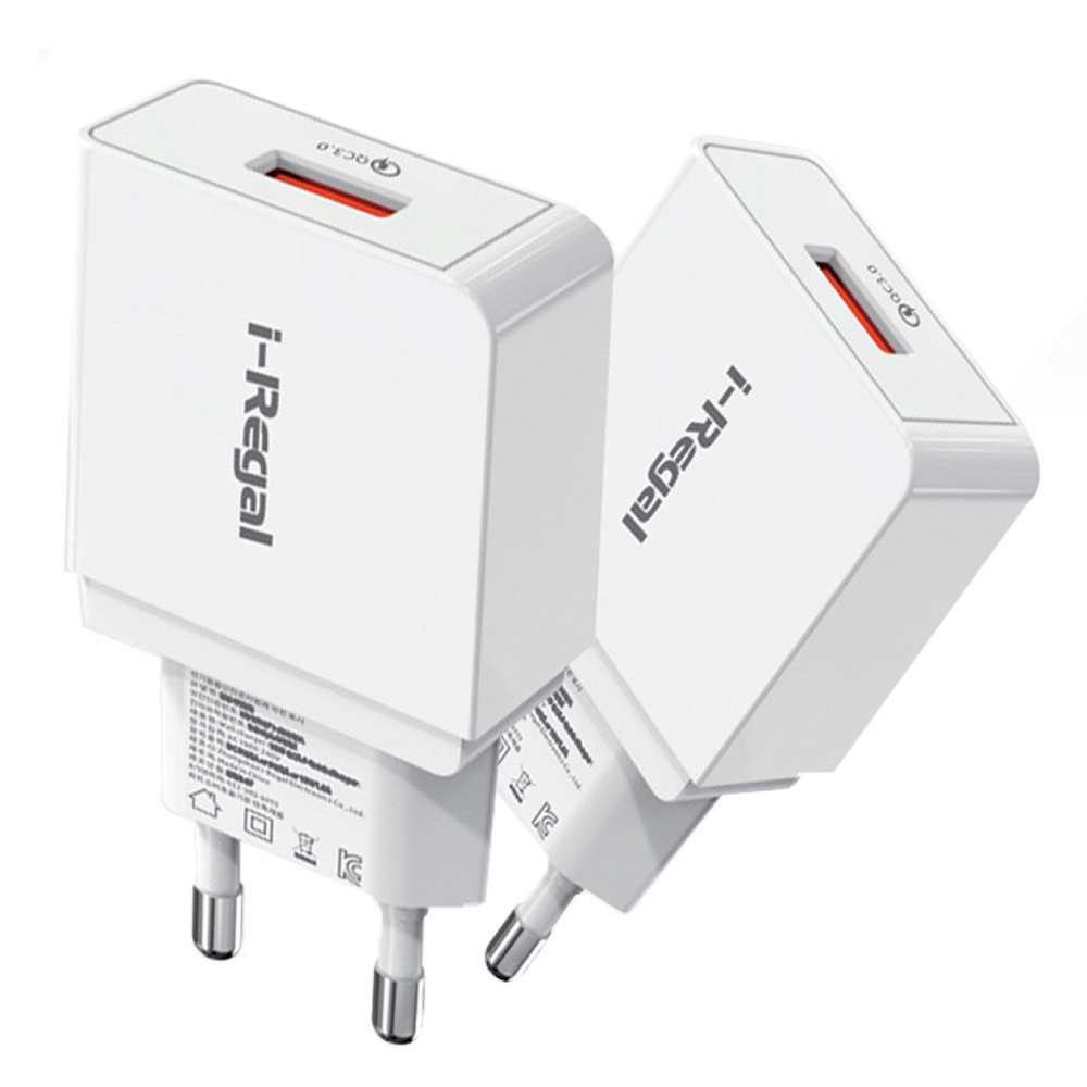 아이레갈 가정용 고속 충전기 UW82 QC3.0 18W 1포트 (IRG-UW82)