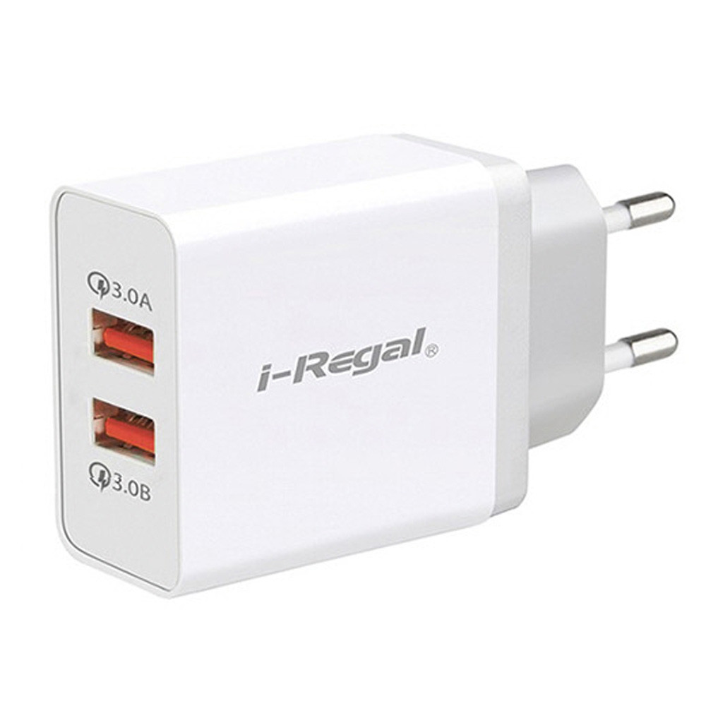 아이레갈 가정용 고속 충전기 퀄컴 3.0 36W 2P (IRG-UW89)