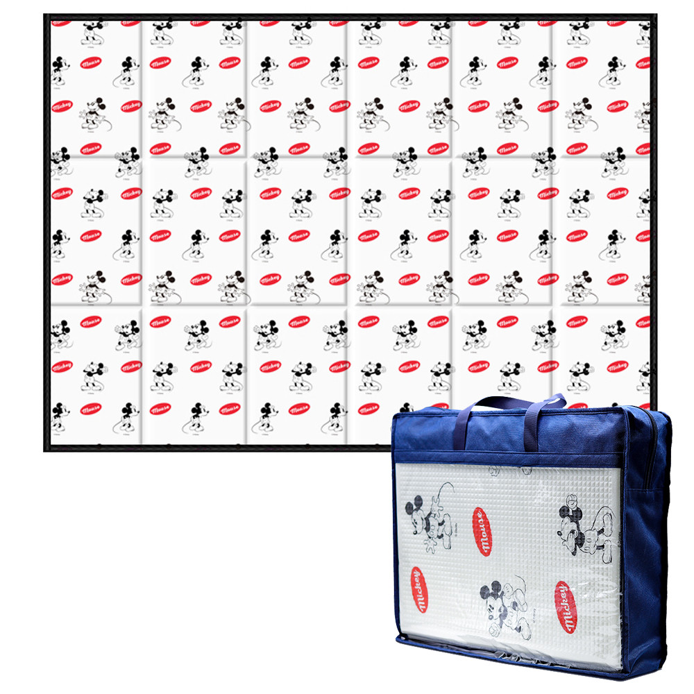 러그박스 미키마우스 3단 중형 프리미엄 캠핑 매트 (MKCMPW-214) 피크닉 방수 돗자리