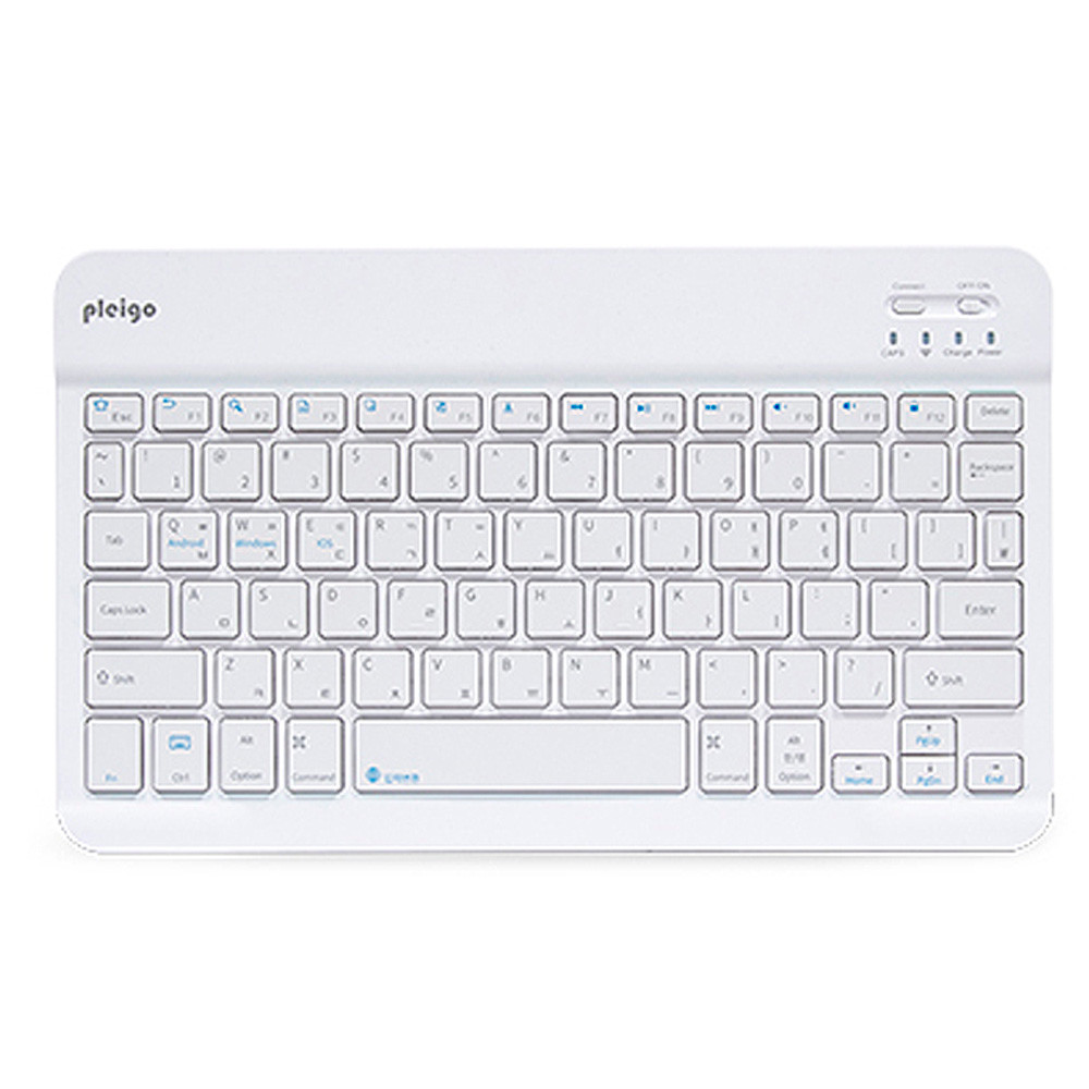 액센 블루투스키보드 플레이고 무선 저소음 휴대용 파스텔 블루투스 슬림 키보드 (화이트) 무선키보드