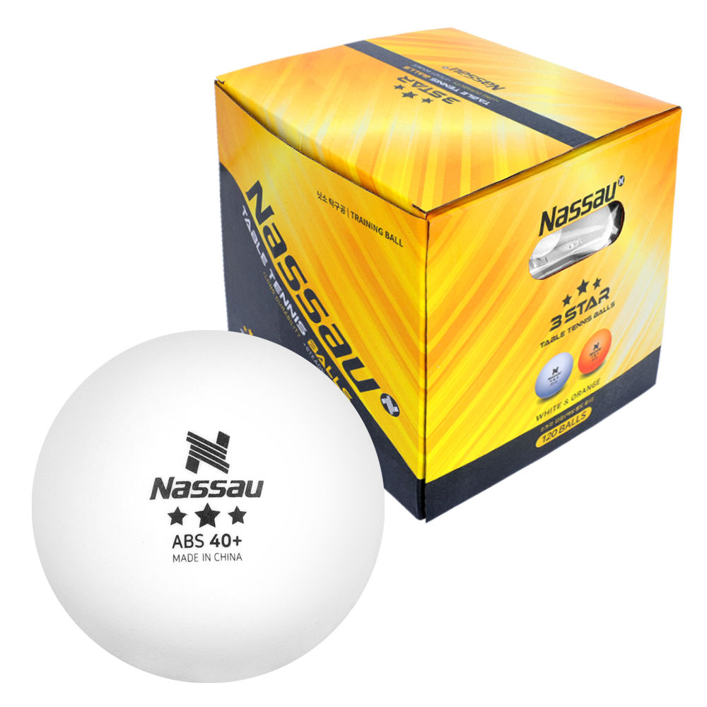 낫소 3성 탁구공 120입 ABS (화이트) (NXTT-120)