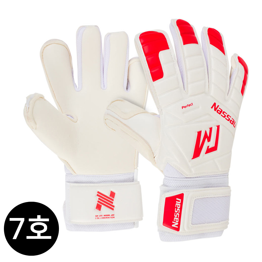 낫소 축구장갑 GK 이운재 골키퍼장갑 퍼펙트 화이트 (7호) (NWGP-W7)