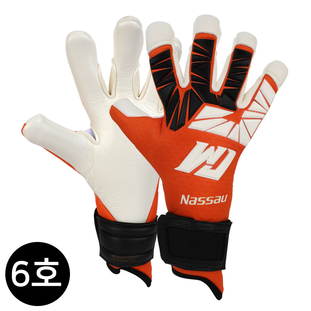 낫소 축구장갑 GK 이운재 골키퍼장갑 엘리트 컨택트 오렌지 (6호) (NWGE-O6)