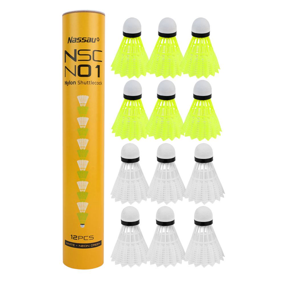 낫소 배드민턴셔틀콕 셔틀콕 나일론 (옐로우화이트) (N01)