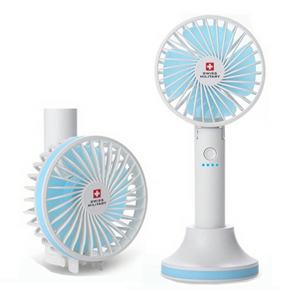 스위스밀리터리 핸디형 탁상용 USB 미니 선풍기 SM-007 (블루)