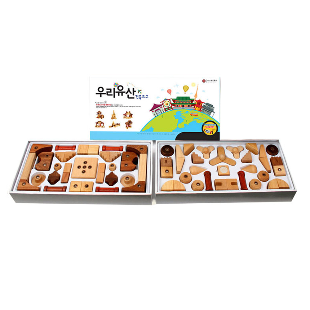 ●에드토이 건축교구 우리 유산 67pcs (워크북1권)