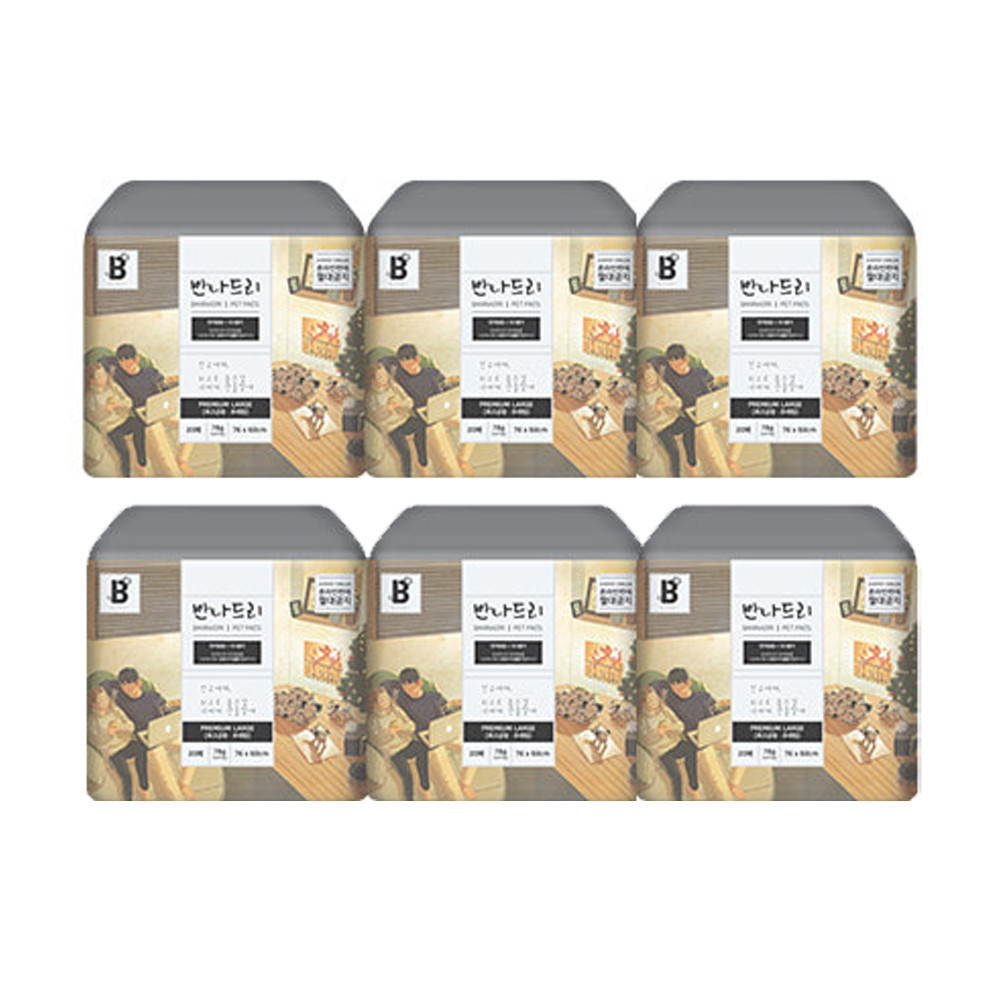 ●반나드리 강아지 고급형 (초대형) (78g SAP10g) (20매x6개) (1타)