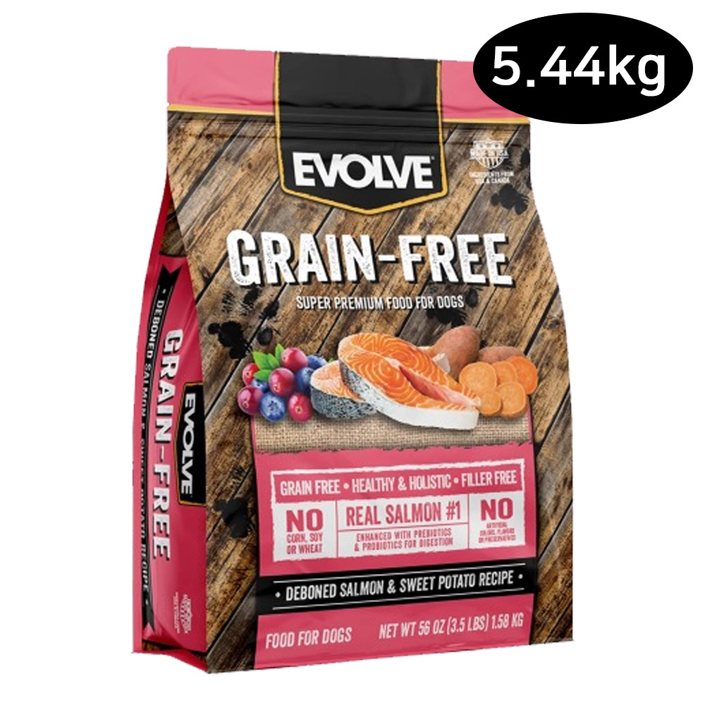 ●이볼브 독 그레인프리 강아지 사료 (연어) (5.44kg)