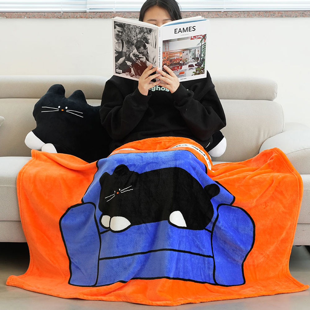 한정특가) 핑크풋 소파 냥냥 따뜻한 극세사 무릎 담요