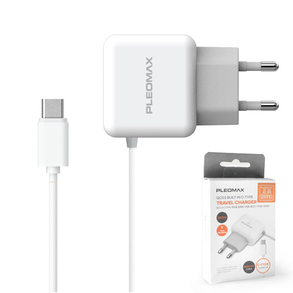 PLEOMAX C타입 일체형 급속 충전기 18W QC3.0 (PMQC-900C)