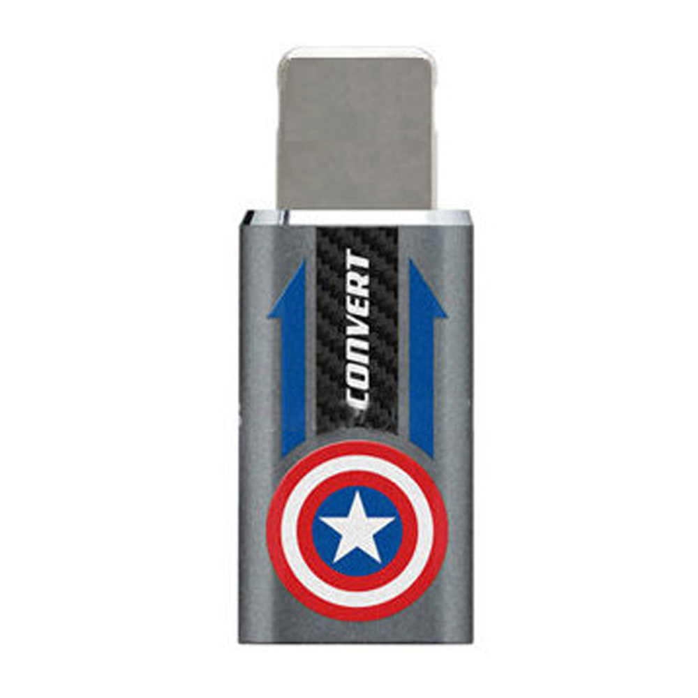 한정특가) S2B 마블 메탈 컬러 어답터 8핀 (캡틴아메리카)