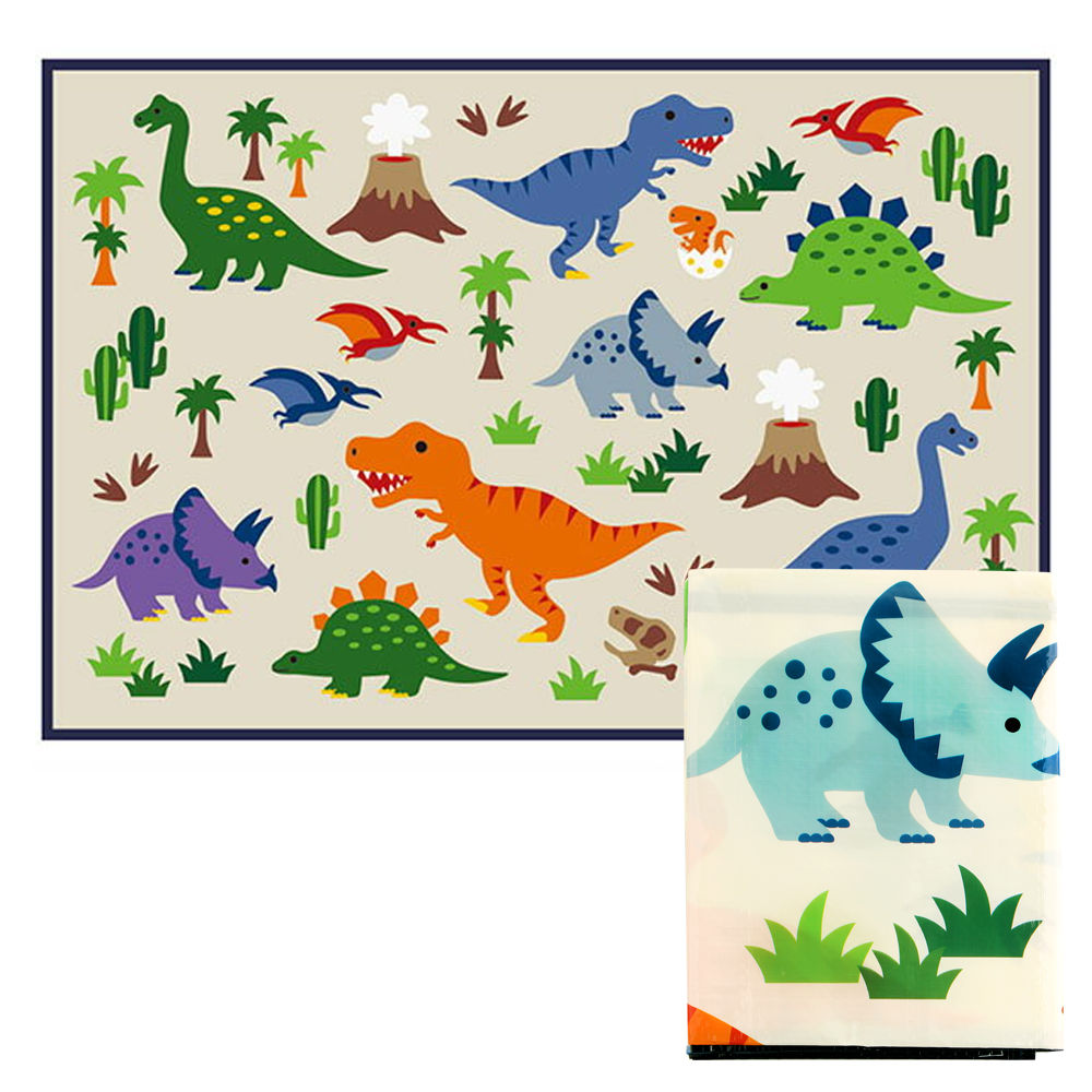 스케이터 1인용 돗자리 휴대용 매트 (다이노 사우르스)