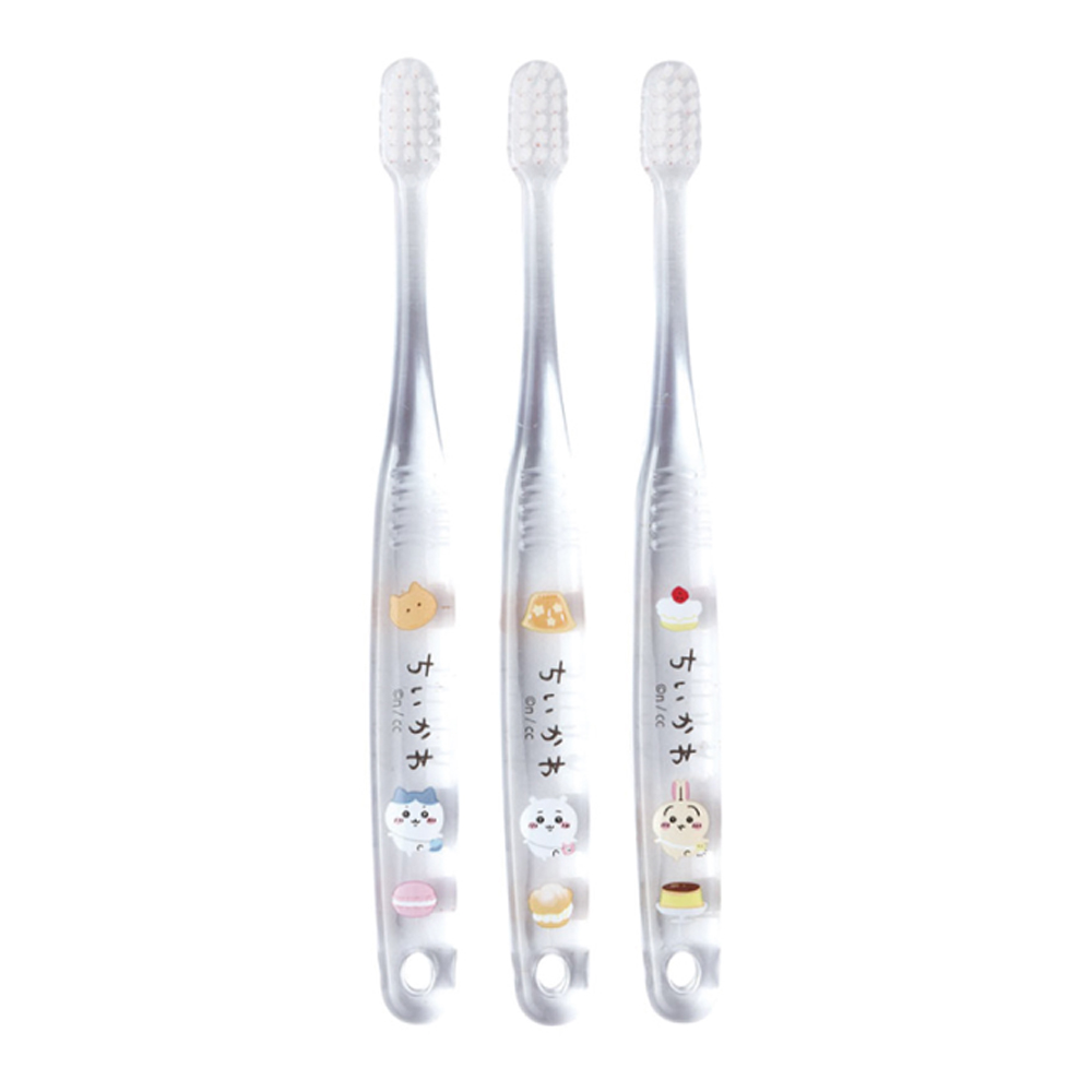 스케이터 치이카와 아동용 칫솔 3P 세트 (캡포함) STEP2