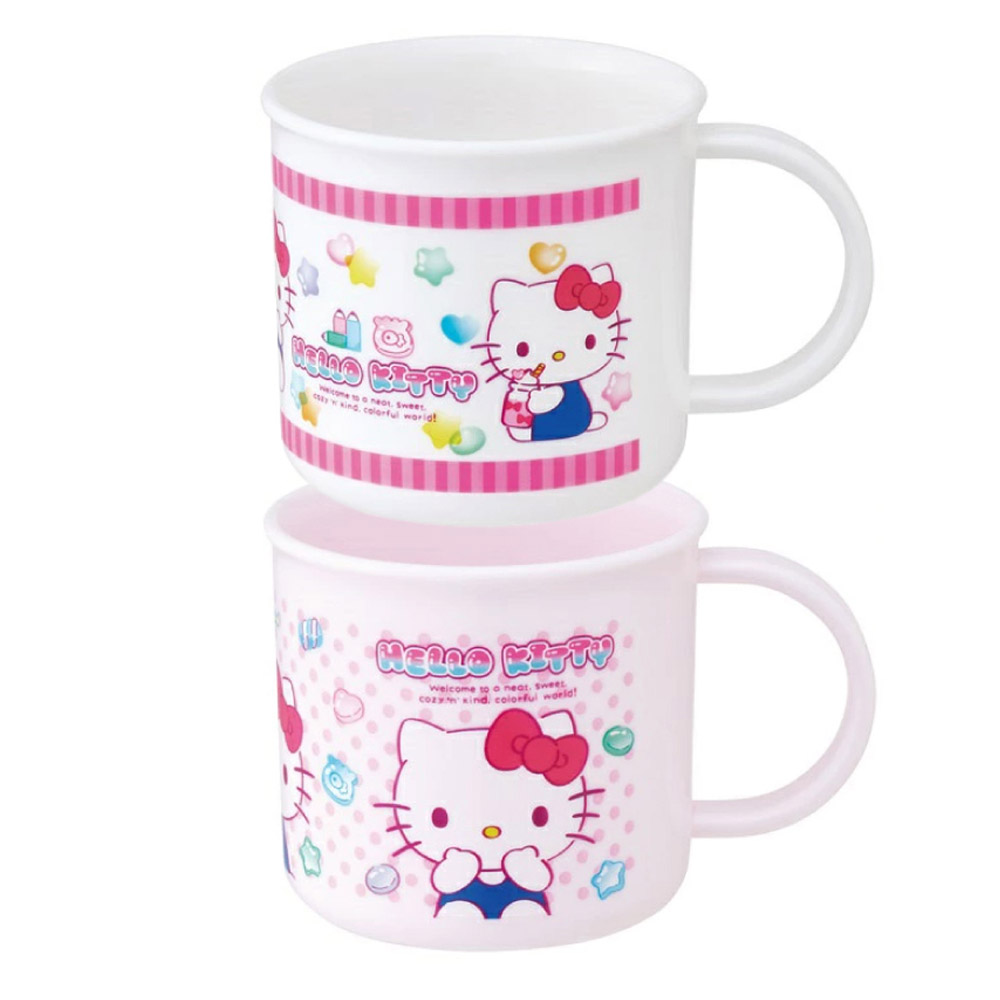 스케이터 아기컵 헬로키티 마슈구미 핸들컵 200ml 2P 세트 유아컵 어린이컵 아동컵