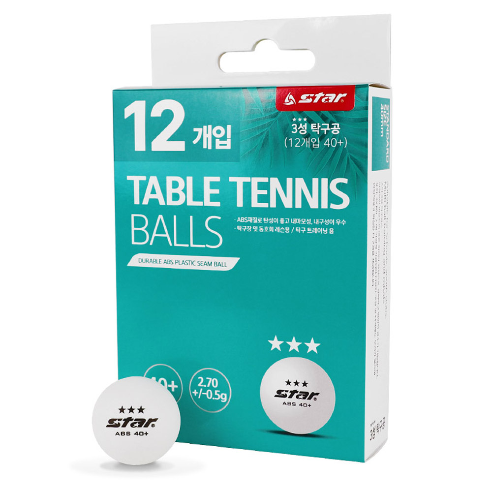 스타스포츠 탁구 탁구공 3성 (화이트) (12개입) (GB230)