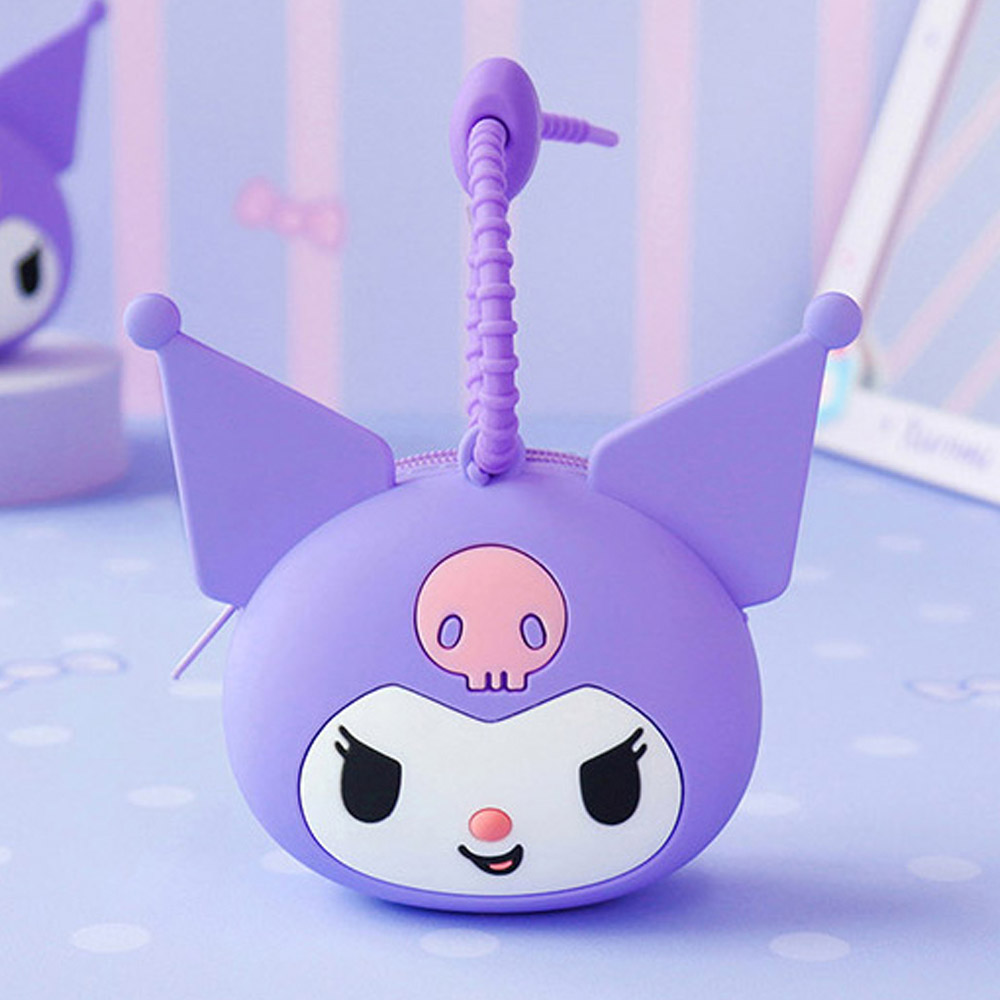 산리오 캐릭터 동전지갑 키링 쿠로미 (퍼플) 동전 지갑키링 지갑 캐릭터지갑