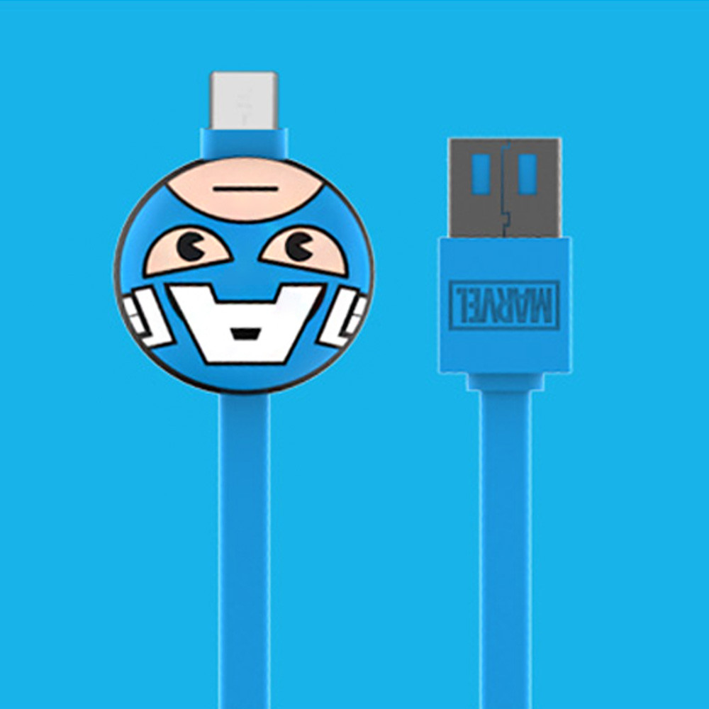 템플러 마블 5핀 케이블 1M (TEM-D5-100) (캡틴아메리카얼굴)