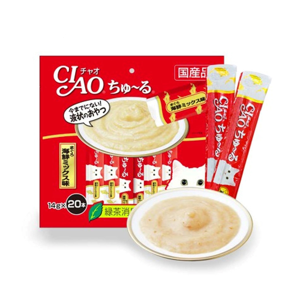 이나바 챠오츄르 참치.해산물믹스 (20개입) (SC-127) (고양이 간식)