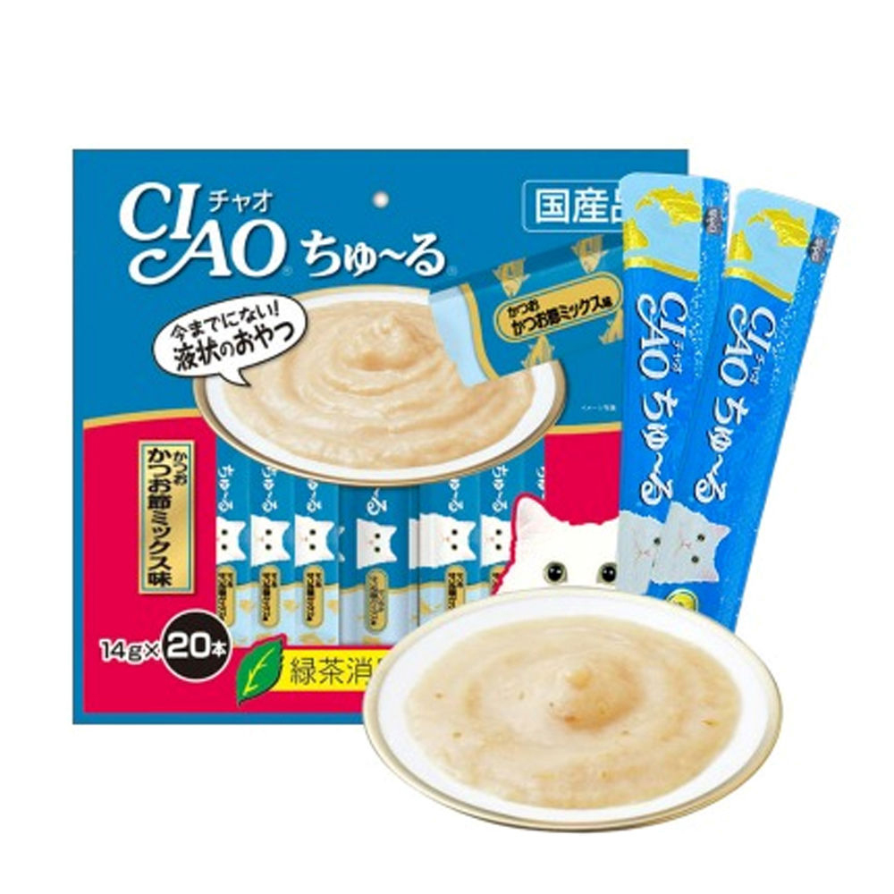 이나바 챠오츄르 가다랑어 가츠오부시 (20개입) (SC-130) (고양이 간식)