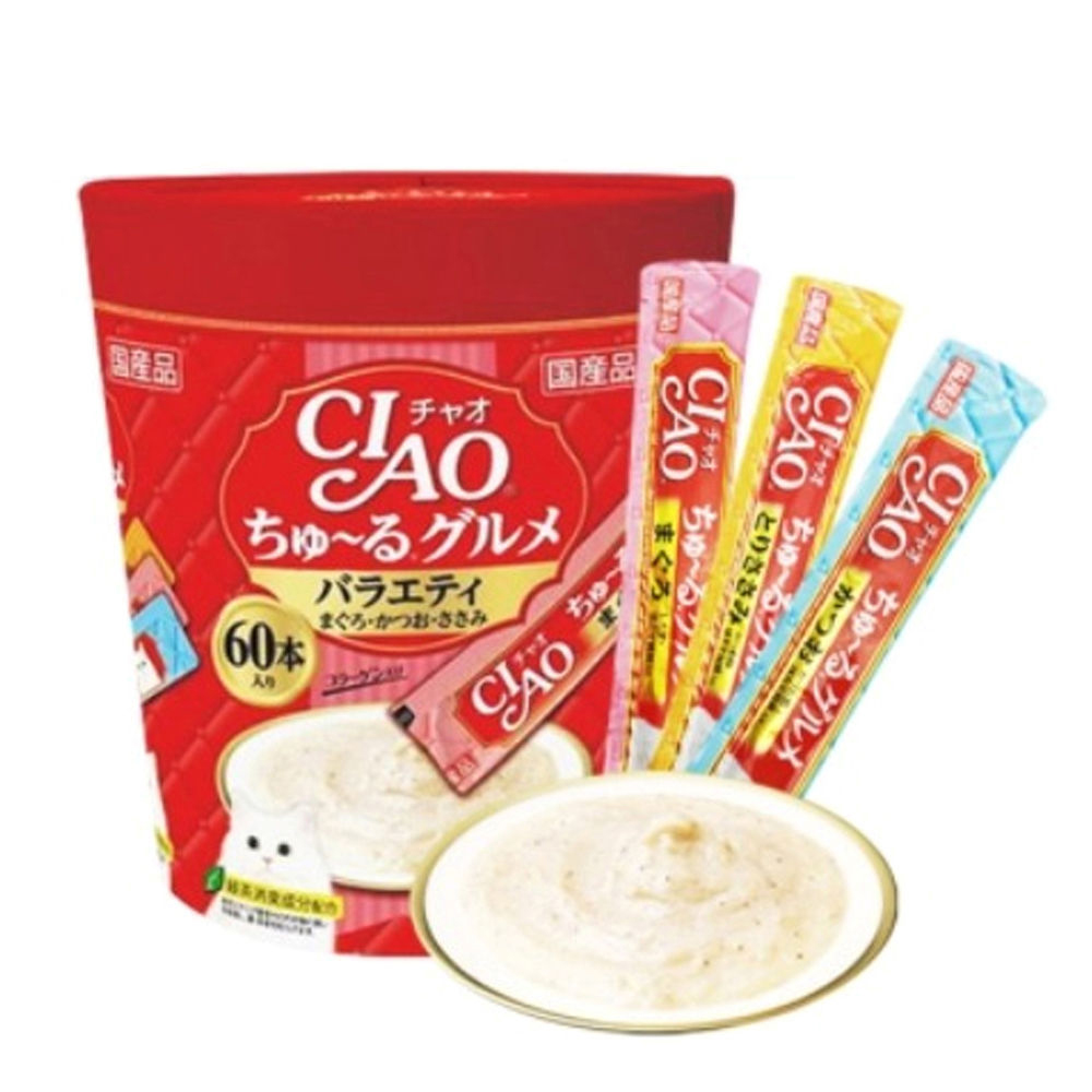 이나바 챠오츄르 참치 가다랑어 닭가슴살 (60개입) (SC-138) (고양이 간식)