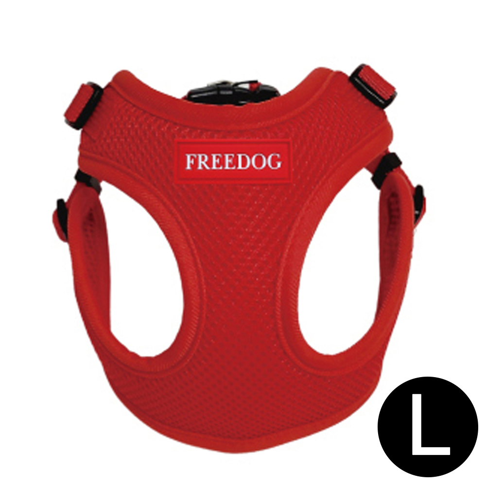 프리독 에디션 강아지 메쉬 하네스 (레드) (L)