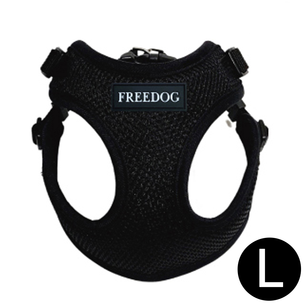 프리독 에디션 강아지 메쉬 하네스 (블랙) (L)