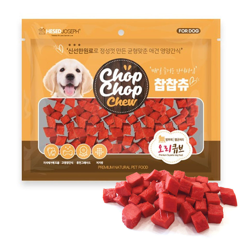 헤세드요셉 찹찹츄 오리큐브 300g (강아지 간식)