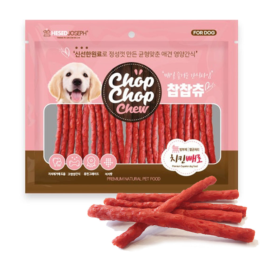 헤세드요셉 찹찹츄 치킨빼로 300g (강아지 간식)