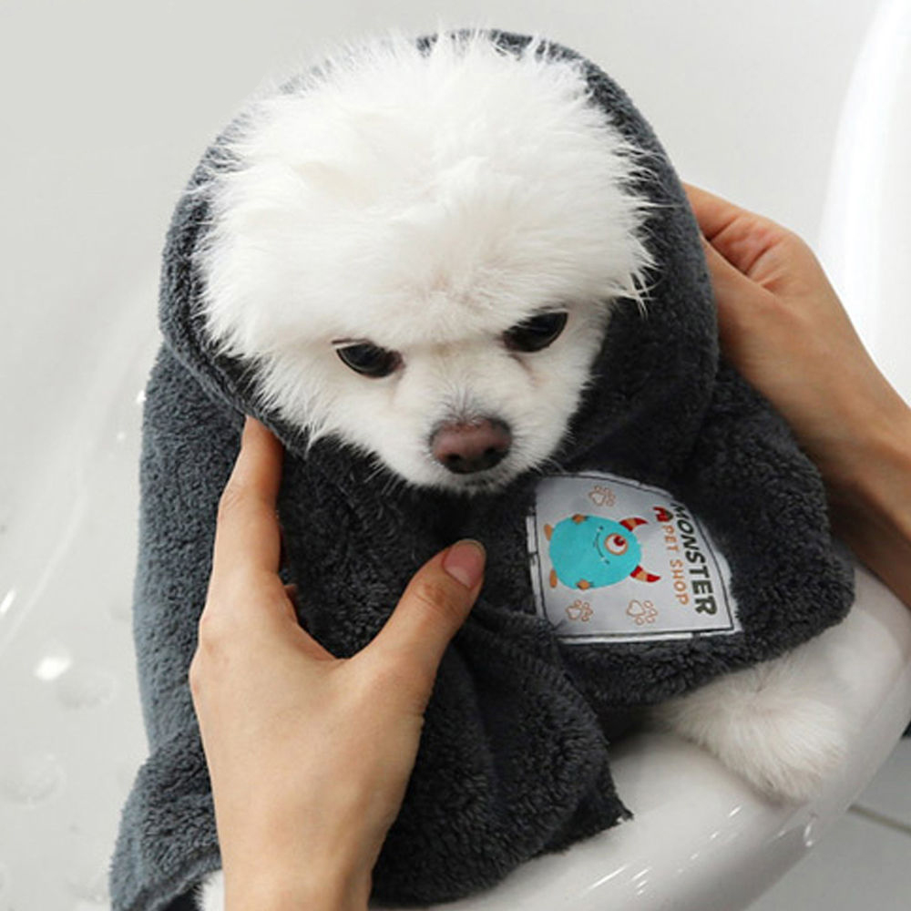 초코펫하우스 몬스터 펫타올 (다크그레이) (소형)