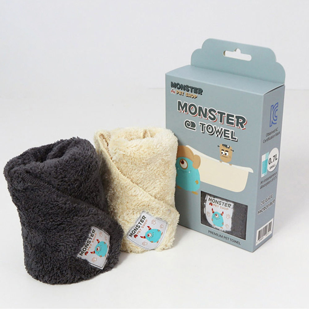 초코펫하우스 몬스터 펫타올 (베이지) (소형)