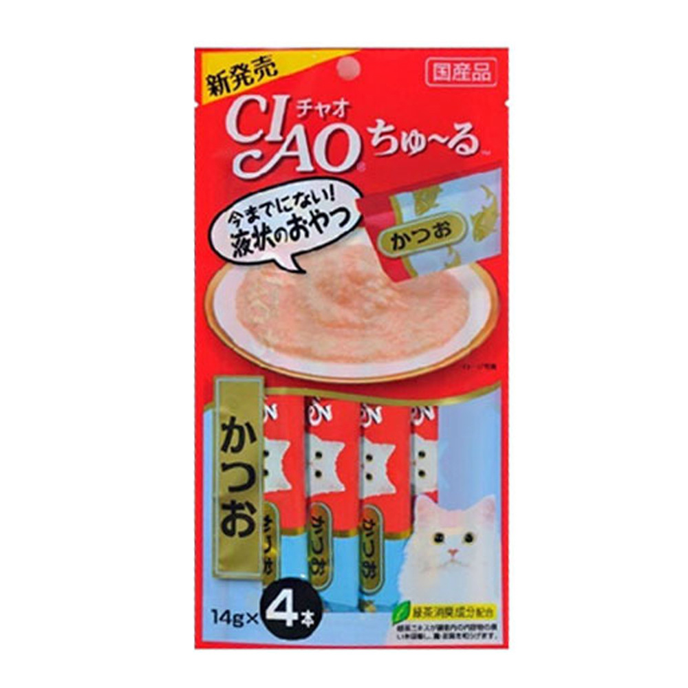 이나바 챠오 츄루 (가다랑어) (14g x 4p) (고양이 간식)